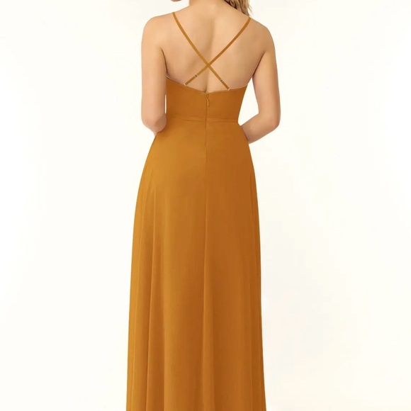 Elegant Butterscotch Evening Gown - Picture 3 of 9